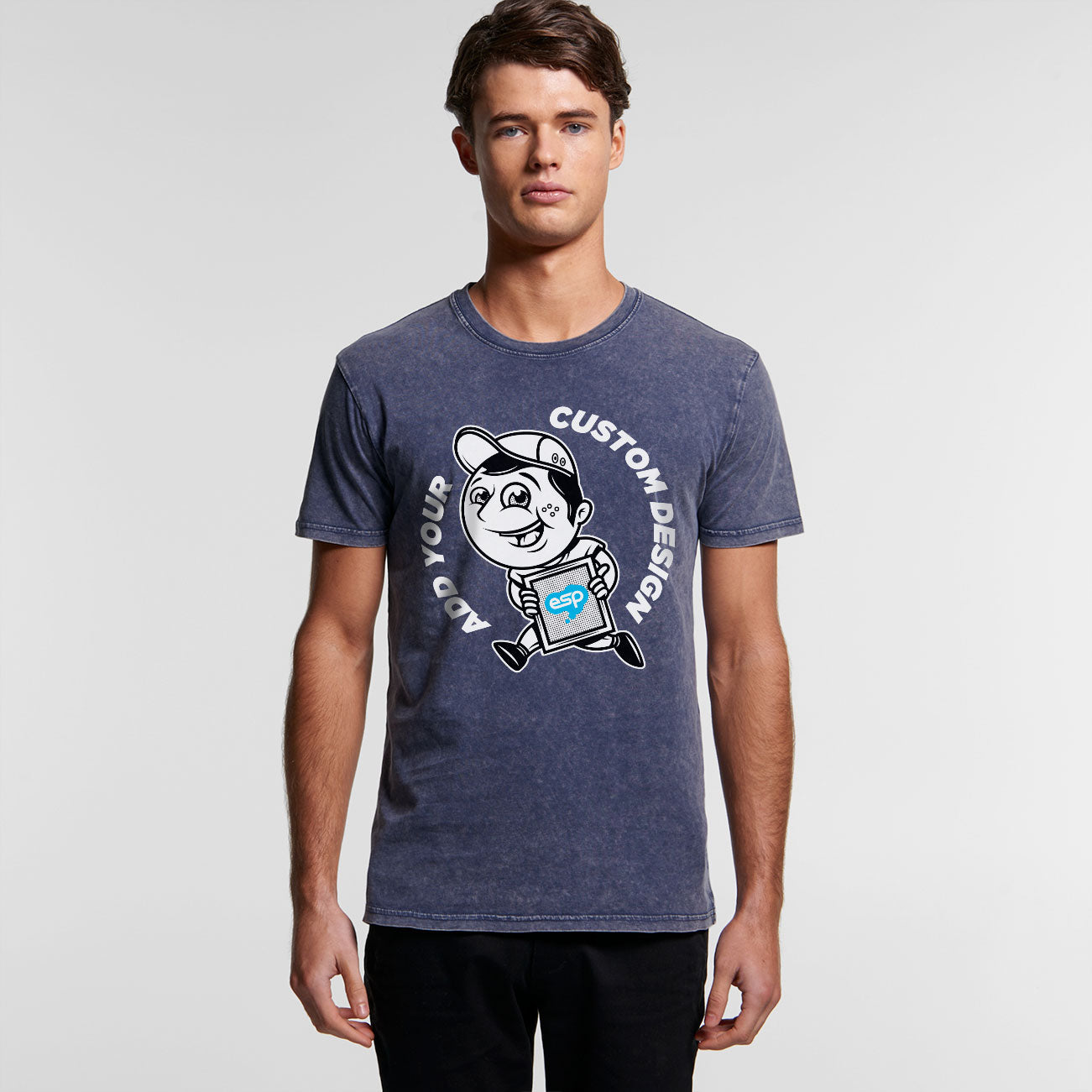 MENS STONE WASH STAPLE TEE